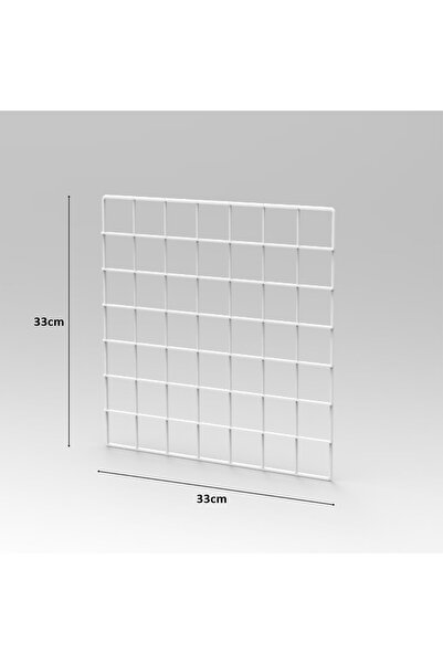decorelax Connectör Hasır Teli 33x33cm Beyaz Tel Küp Çok Amaçlı Organizer Raf...