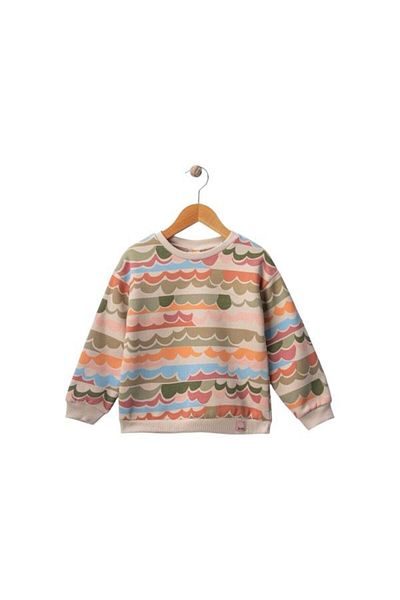 Alpiuhappykids Alpiu Girl's 3 Thread Patterned Sweatshirt