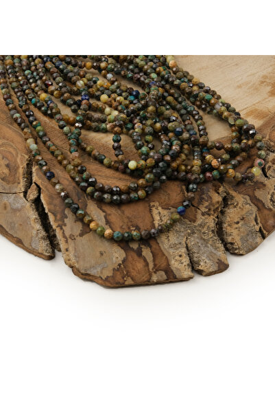 Prestij Boncuk سلسلة أحجار طبيعية باللون الفيروزي مقاس 3 مم - أفريقيا