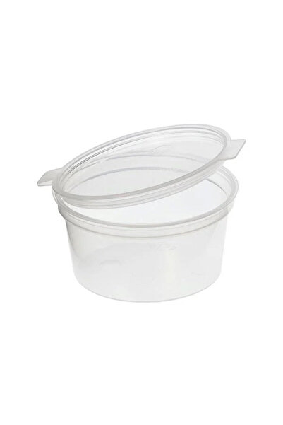 SPELT 30cc Sert Plastik Mini Kavanoz Eşya Kabı Kapaklı Küçük Ürün Kutusu Sos Kabı 50'li