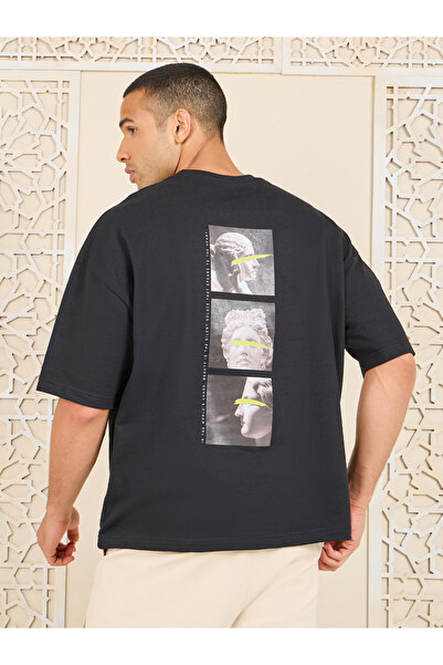 Styli Streetwear Photo Printed Terry Knit Boxy T-Shirt