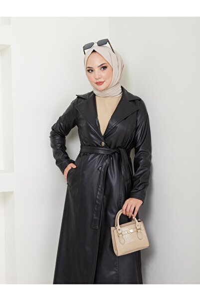 HARMAN BUTİK ΓΥΝΑΙΚΕΙΑ ΔΕΡΜΑΤΙΝΗ ΚΑΜΙΣΑ ΜΕ ΦΥΛΑΚΤΗ