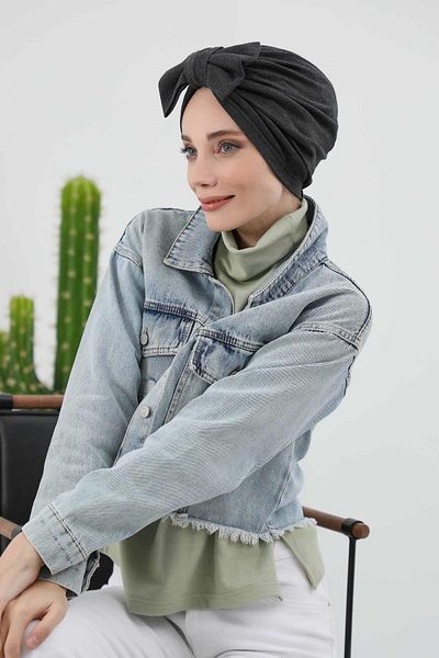 Aisha's Design بونيه شتوي بفيونكة - b-27rb