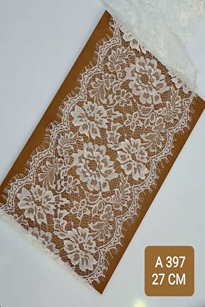 KARAASLAN Beyaz Sakallı Kirpikli Dantel 27 Cm (3 MT)