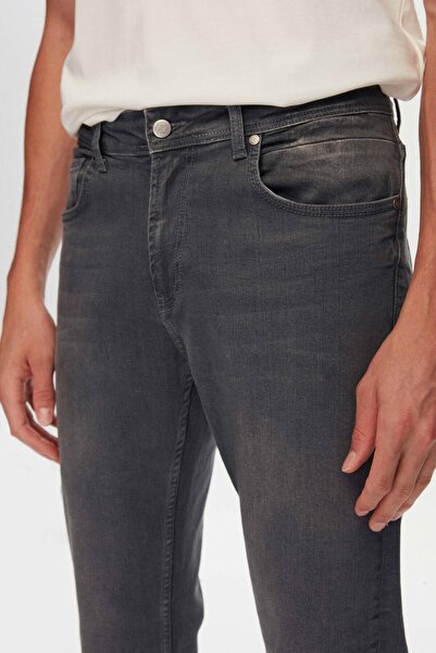 D'S Damat Ds Damat Slim Fit Gri Denim Pantolon