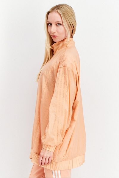 adidas Women Sportswear Fit Long Sleeves Brand Logo Outdoor Jacket, Peach