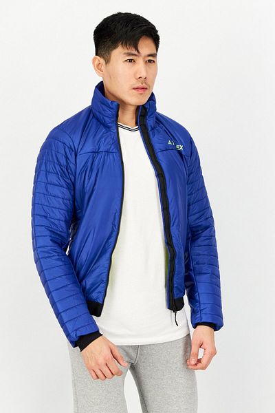 Adidas Originals Men Sportswear Fit Brand Logo Long Sleeve Jacket, Blue