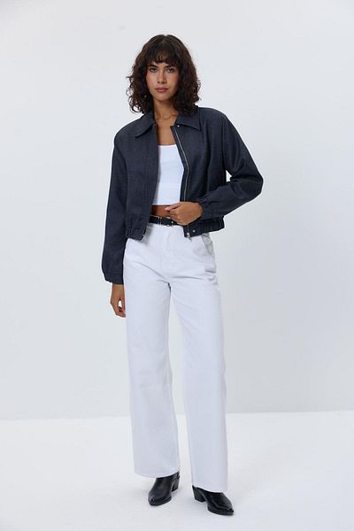 Tuba Butik Padded Bomber Anthracite Women's Jacket