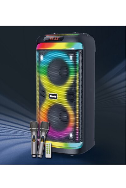 JUNGLEE BÜYÜK BOY ÇİFT KABLOSUZ MİKROFONLU TAŞINABİLİR HOPARLÖR BLUETOOTH PAR...