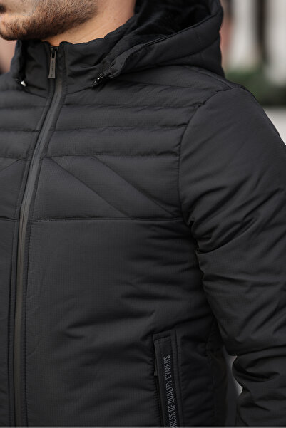 KOCCI Χειμερινό ανδρικό παλτό με κουκούλα, ανθεκτικό στο νερό και το κρύο