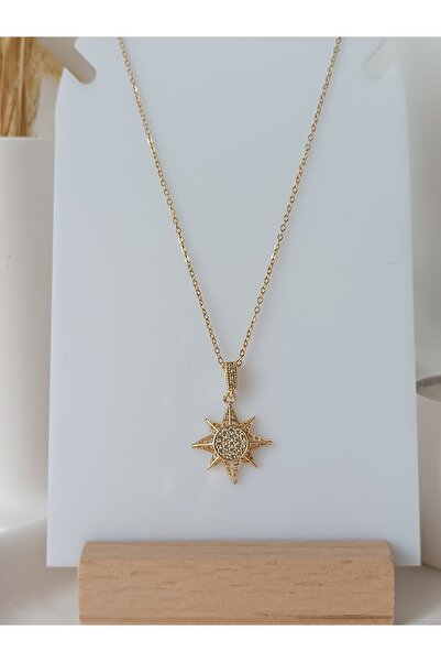 La fee aksesuar قلادة من الفولاذ بحجر الزركون من نورث ستار