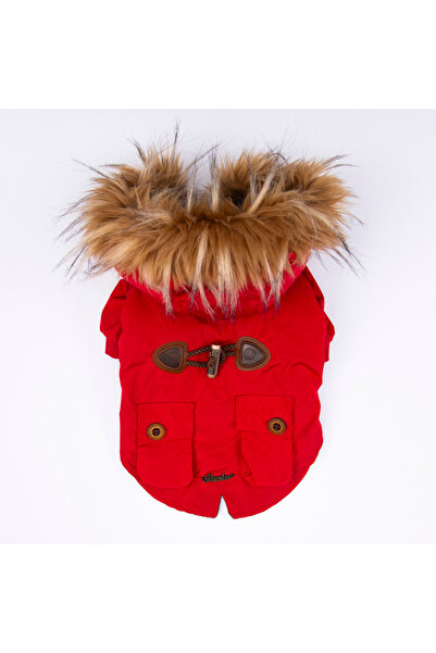 Pawstar Kırmızı Charles Polarlı Kedi Köpek Yağmurluk