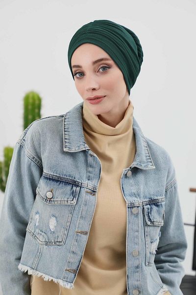 Aisha's Design عمامة بونيه شتوية مع وشاح - b-81rb