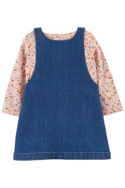 Carter's Kız Bebek 3'lü Salopet Set Mavi