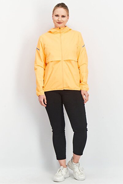 Tchibo Women Sportswear Fit Long Sleeve Running Jacket, Neon Orange