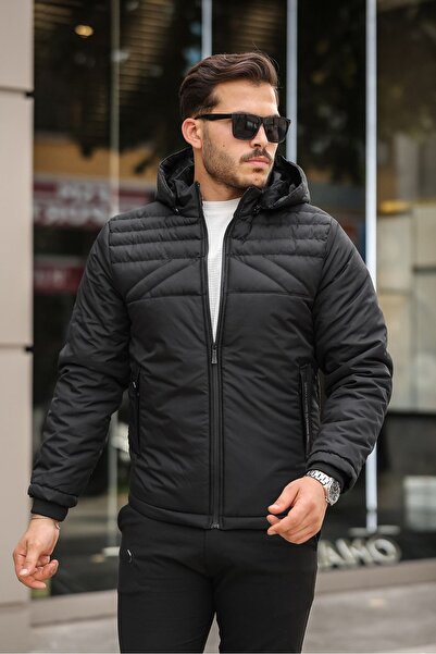 KOCCI Χειμερινό ανδρικό παλτό με κουκούλα, ανθεκτικό στο νερό και το κρύο