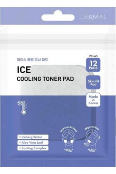 Dermal Moisturizing Ice Cooling Toner Pad for All Skin Types 12 Pieces