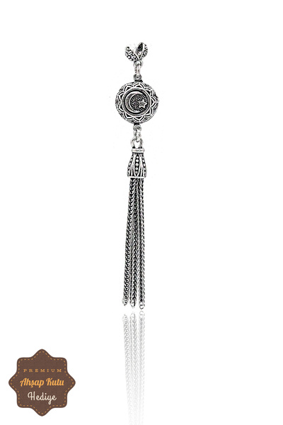 Midyat Nurtaş Gümüş Sallantılı Ayyıldız Model 925 Ayar Gümüş Tesbih Püskül 20...