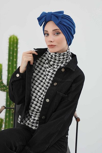 Aisha's Design بونيه شتوي بفيونكة - b-27rb