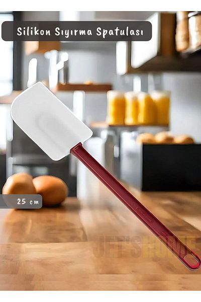 Jet's Home 25 cm Small Size Silicone Spatula - Mixing, Stripping and Heat Resistant with Hanging Hole