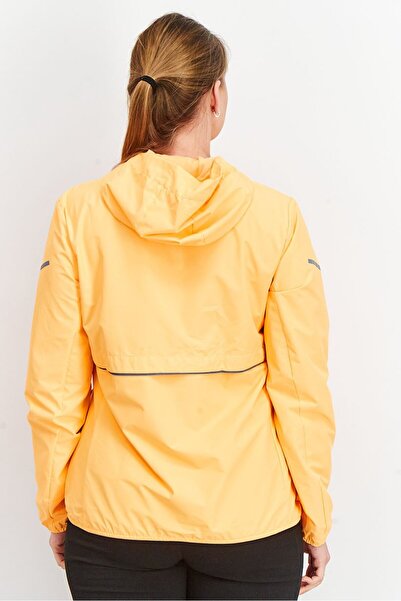 Tchibo Women Sportswear Fit Long Sleeve Running Jacket, Neon Orange