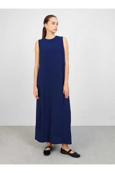 Refka Aerobin Sleeveless Hijab Dress - Navy Blue - Refka