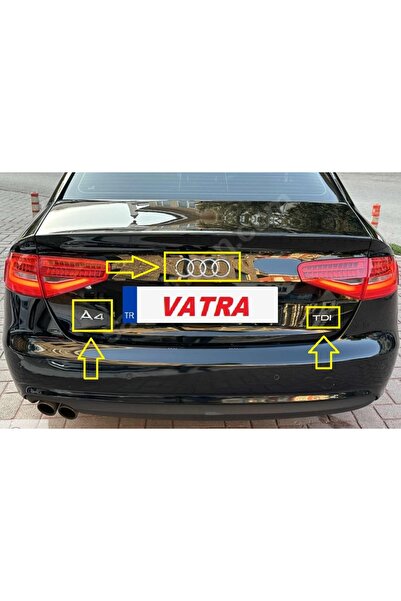 EDEXPORT Audi A4 Sedan 2011-2016 2.0 TDI Uyumlu A4-TDI Bagaj Yazısı Bagaj ve ...