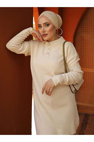 SAHRA BUTİK Knitwear Set - Ecru - Sahra Butik