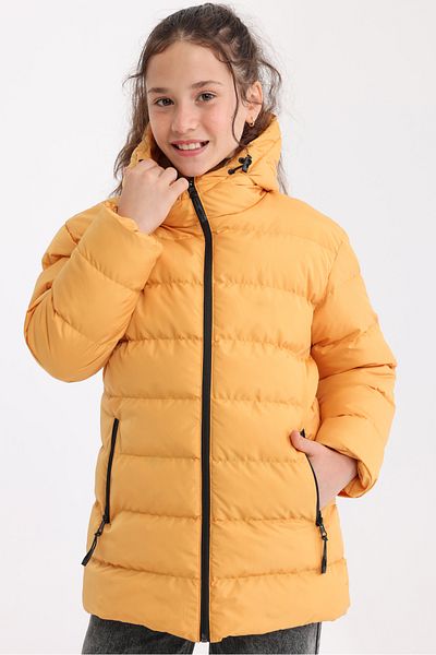 QAWWA Girl's Windproof Fiber Thick Lined Hooded Jacket