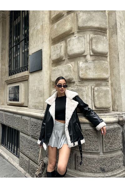 SONREİR Imported Leather Toscana Biker Coat