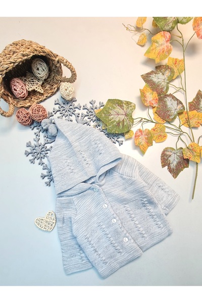 CemBebe سترة تريكو للأطفال بطبقة مزدوجة ناعمة ومريحة للاستخدام في الشتاء