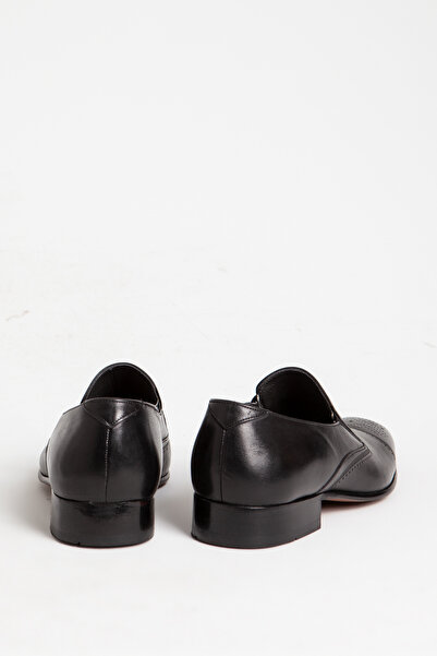 Dericlub Men's Leather Sole Classic Black Leather Shoes - Osc 1914