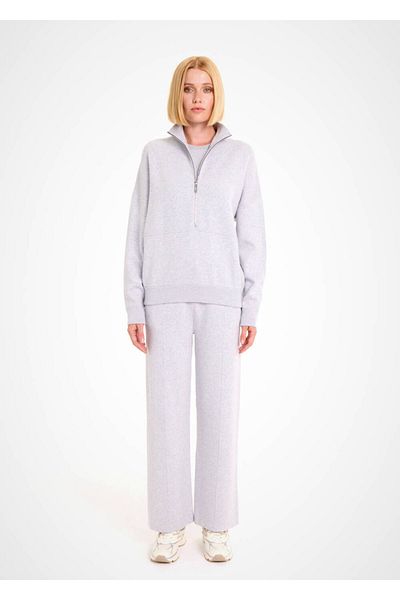 Knitss Tricotaj din bumbac organic gri deschis