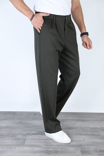 Rokın's Double Pleated Winter Knitted Waist Rubbered Comfortable Cut Classic Bol Trousers Baggy Pant