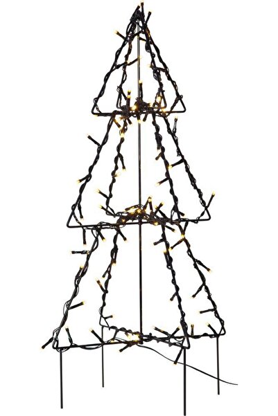 Eglo 411163 "FOLDY" Siyah Çelik 90 Ledli Yere Çivili Yılbaşı Ağacı 50Cm Yükse...