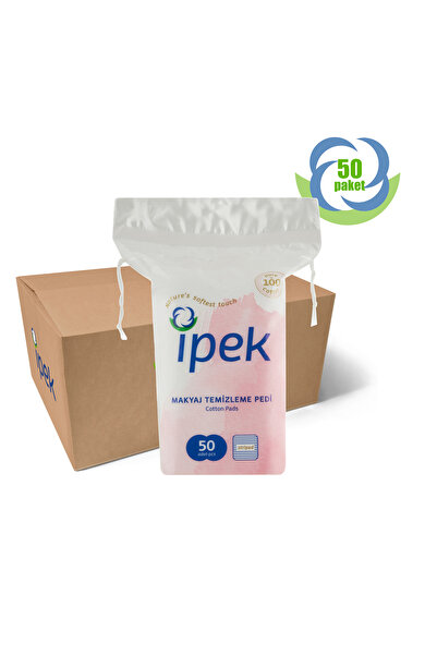 İpek Ipek Makyaj Temizleme Pamuğu Kare 50'li 50 Paket