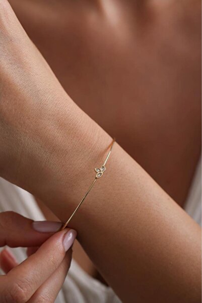 Tufanlar Kuyumculuk 14 Ayar Altın İnce Taşlı Kelepçe