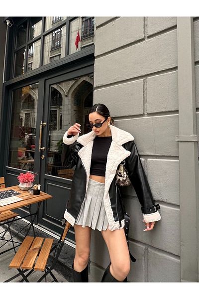 SONREİR Imported Leather Toscana Biker Coat