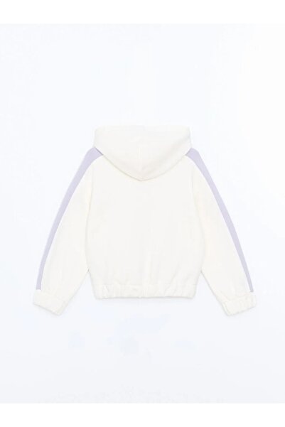 LC Waikiki Φούτερ για κορίτσια με κουκούλα LCW Kids Cream