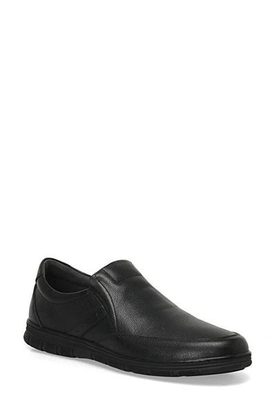 Polaris 5 Points 107015 .M4Pr - Genuine Leather Black Men's Thermo Non-Slip Casual Shoes