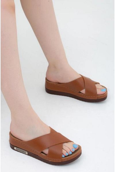 Neon Shoes Lina Women's Anatomical Orthopedic Comfort Model Slippers Lightweight Stylish Heeled Daily Outdoor Indoor Slippers