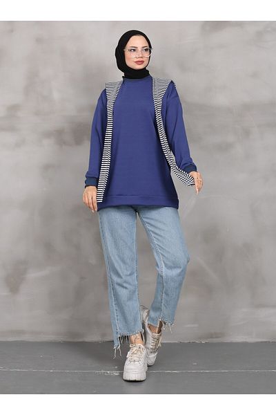 VAV Φούτερ Navy Blue Shawl - Vav