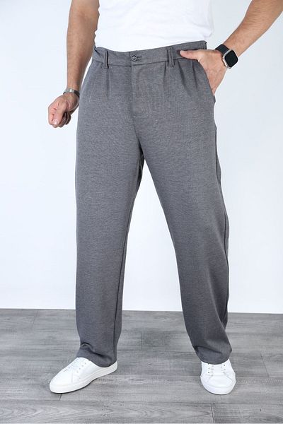 Rokın's Personality Knitted Baggy Pants - Pleated, Elastic Waist and Comfortable Cut