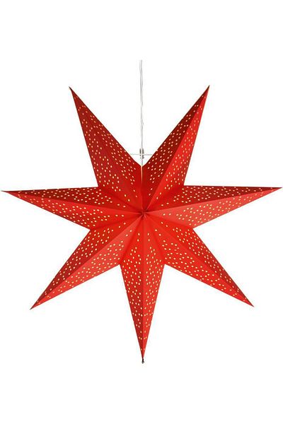 Eglo 410339   "Dot" E14 Lamp Holder Hanging Paper Star Red 54cm
