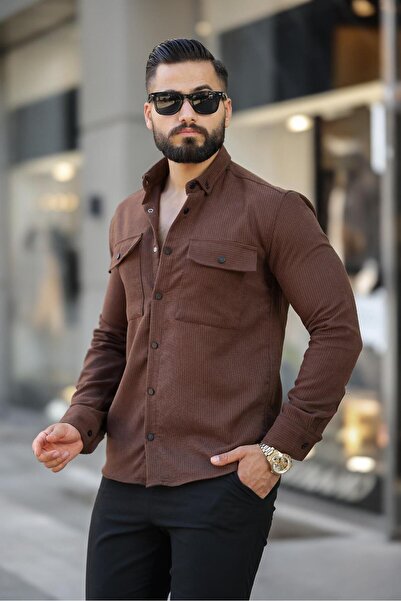 ronex ÇİFT CEPLİ FİTİLLİ KIŞLIK GÖMLEK