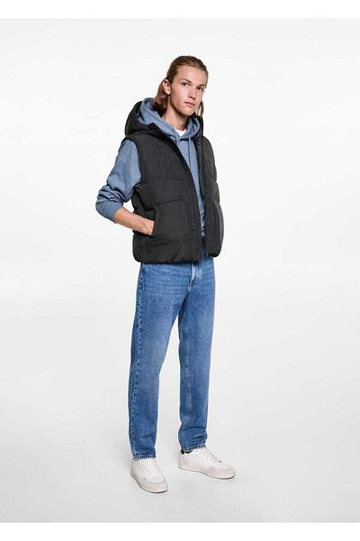 Mango Teen Hooded quilted vest