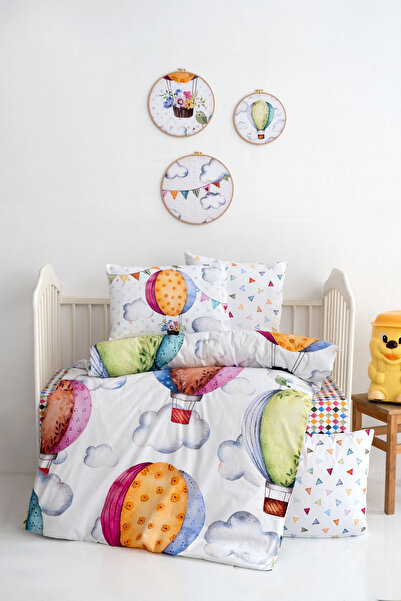 Montisu Mibabies; Baloon, %100 Pamuk Bebek Odası Seti: Nevresim Takımı, Kırle...