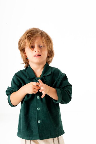 PLANT Mini Kids - قميص موسي ماجيك فيلفيت، 100% قطن، للأطفال بأزرار