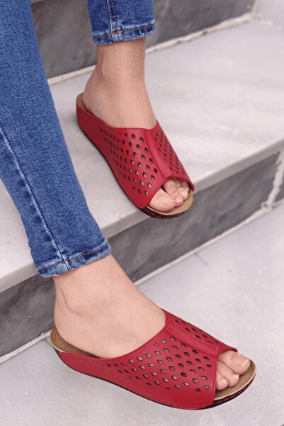 Neon Shoes Rini Women's Stylish Comfortable Laser Patterned Daily Orthopedic Sole Mother Guest Outside Home Slippers