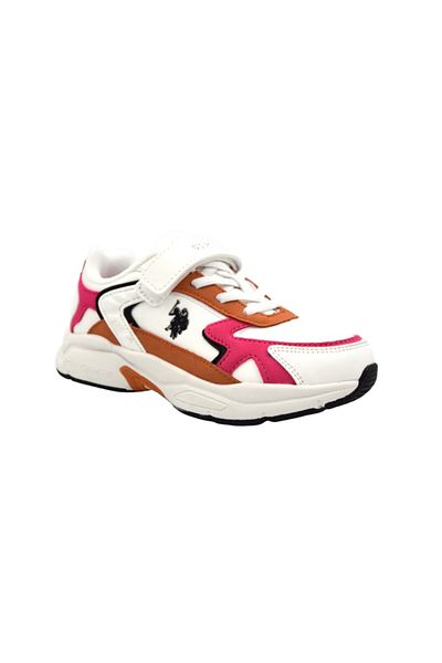 U.S. Polo Assn. BAZA. Polo Assn. Krenas PhLon - Adidași pentru copii cu talpă ușoară și velcro BEIGE